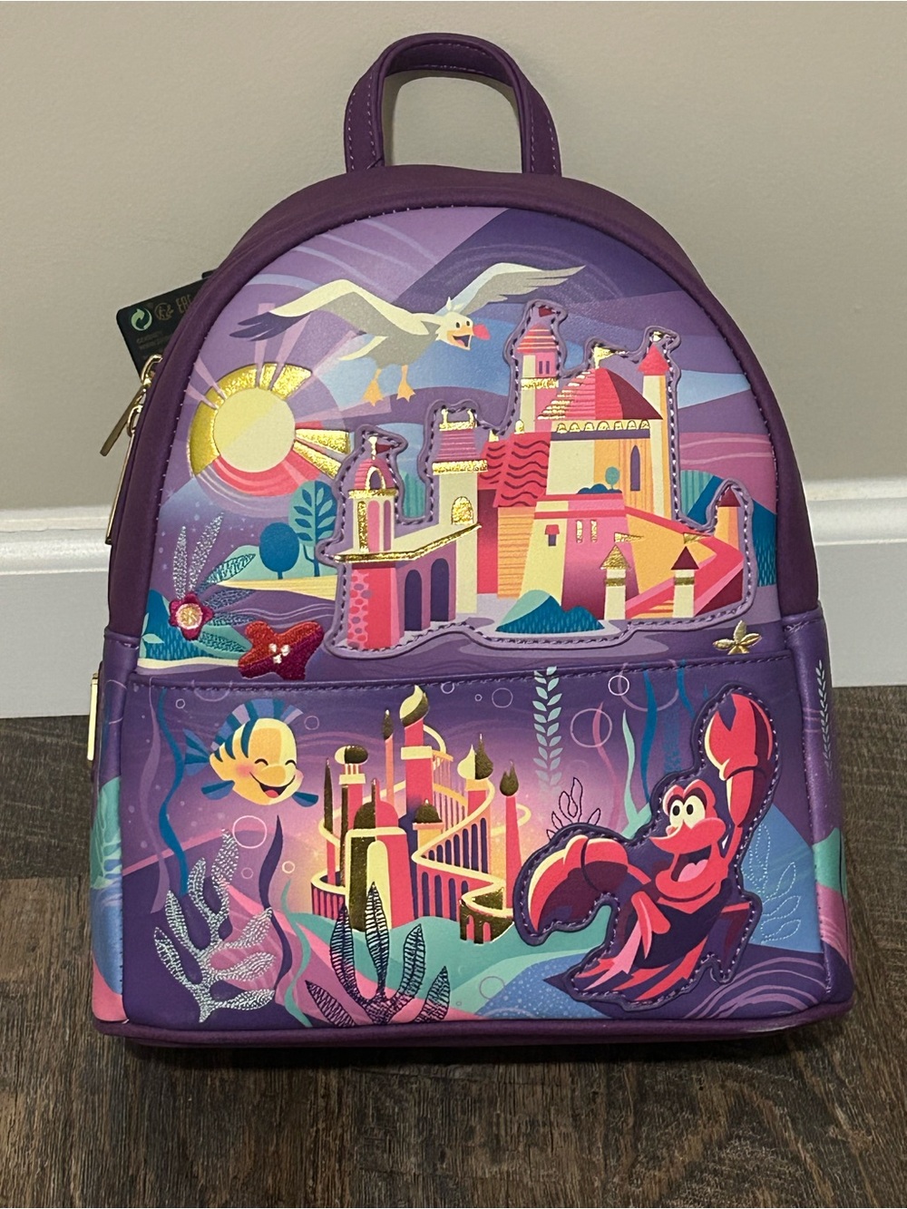 Loungefly Disney The Little Mermaid Castle Collection Mini Backpack - NWT